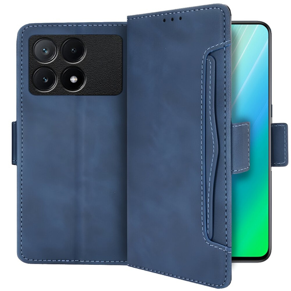 Klopové pouzdro pro Xiaomi Poco F6 Pro, Card Slot, námořnicky modré