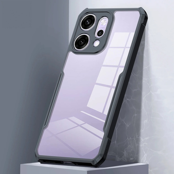 Pouzdro pro Oppo Reno 14, vyztužené, průhledné s černými boky