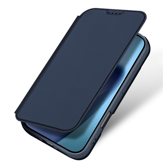 Pouzdro Dux Ducis pro iPhone 17, Skin Pro, s klopou, s přihrádkou na karty, tmavě modré