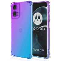 Pouzdro pro Motorola Moto G24 / G24 Power / G04, Gradient Dropproof, Fialová / modrá