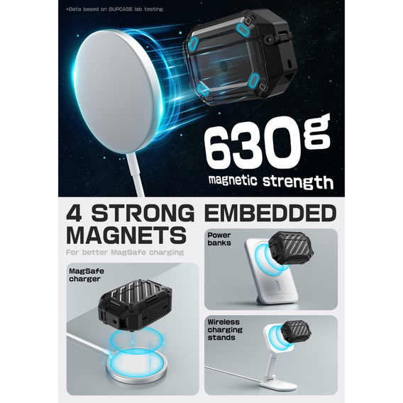 Ochranné pouzdro Supcase Unicorn Beetle Pro MagSafe IP68 pro Apple AirPods Pro 3