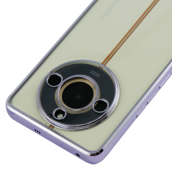 Pouzdro pro Realme 11 Pro 5G / Pro+ 5G, Electroplating Frame, transparentní / fialové