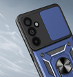 Pancéřové pouzdro pro Samsung Galaxy A17 5G, s ochranou fotoaparátu, se stojánkem, modré