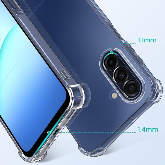 Pouzdro pro Samsung Galaxy A17 5G, zesílené, s ochranou fotoaparátu, průhledné