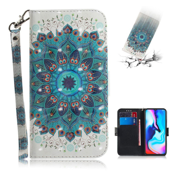 Klopové pouzdro pro Motorola Moto G9 Play/E7 Plus, Wallet, Mandala Flower
