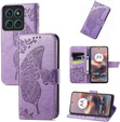 Klopové pouzdro pro Motorola Moto G86 5G, Butterfly, fialové