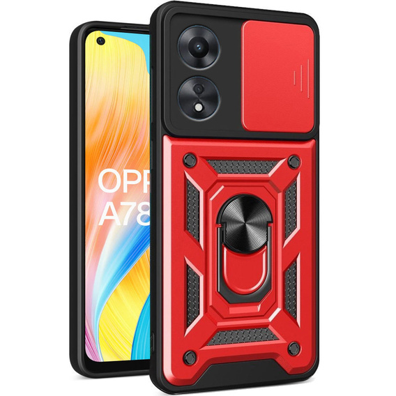 Pouzdro pro Oppo A78 4G, CamShield Slide, červené