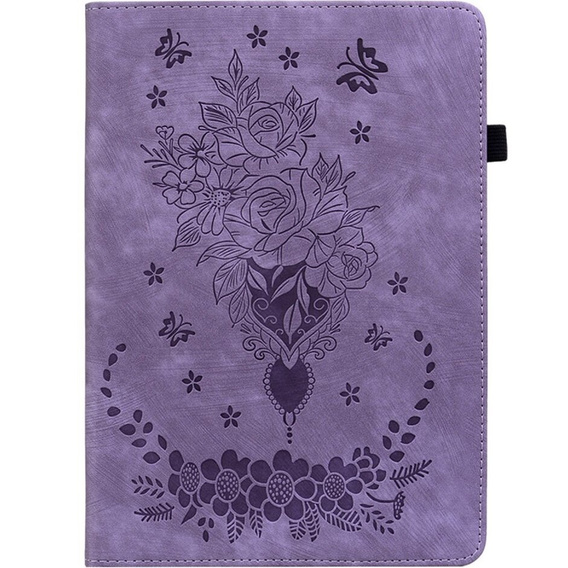 Pouzdro s klopou pro Lenovo Tab P12, flower, fialové
