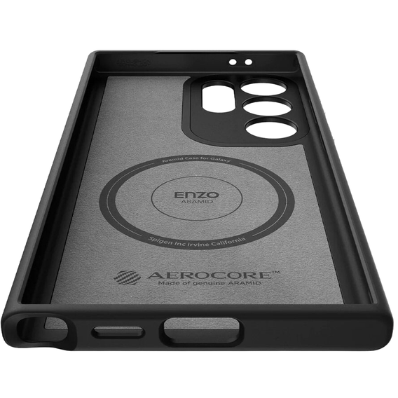 Pouzdro Spigen Enzo Aramid černé pro Samsung Galaxy S24 Ultra