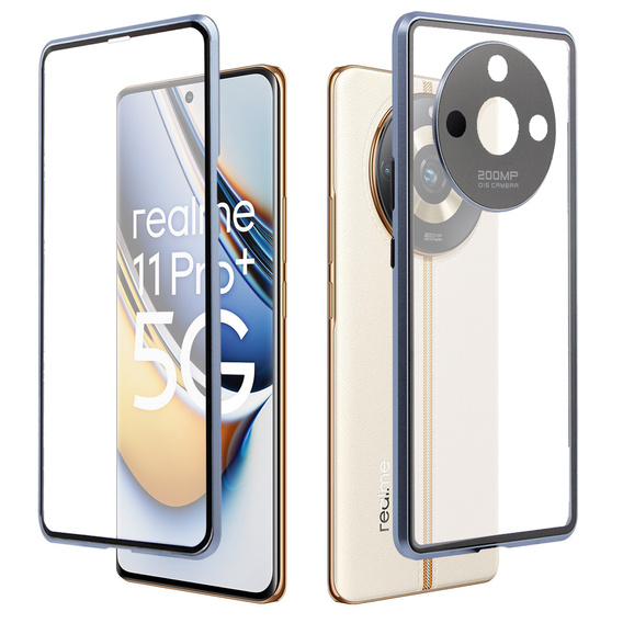 Pouzdro pro Realme 11 Pro 5G / Pro+ 5G, Magnetic Dual Glass, modré