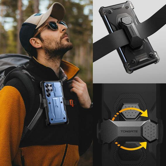 Odolné pouzdro pro Samsung Galaxy S25 Ultra – Tongate MECH Series Clip, černé