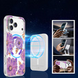 Magnetické pouzdro s květinovým laserovým vzorem pro iPhone 17 Pro