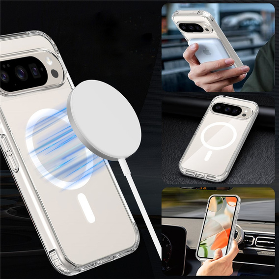 Pouzdro pro Google Pixel 9 Pro XL, Fusion Hybrid, pro MagSafe, průhledné