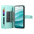 Klopové pouzdro pro Xiaomi Redmi Note 14 Pro 5G / Poco X7 5G, Wallet Zipper Pocket, zelené