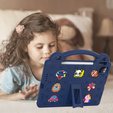 Dětské pouzdro pro iPad Air 10.9" 2022/2020 (5/4 gen.) / Pro 11" 2022/2021/2020 (4/3/2 gen.), Cute Patterns, se stojánkem, námořnicky modré