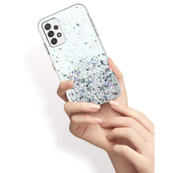Pouzdro pro Samsung Galaxy A53 5G, Glittery, průhledné
