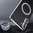 Ochranné pouzdro na fotoaparát pro Samsung Galaxy S23, CamShield MagSafe, průhledná / stříbrná