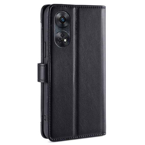 Klopové pouzdro pro Oppo Reno8 T 4G, Wallet Zipper Pocket, černé