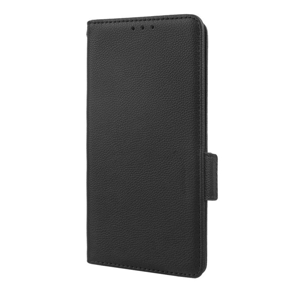 Klopové pouzdro pro Motorola Moto G72, Wallet Litchi Magnet, černé