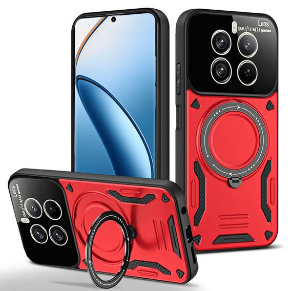 Obrněné pouzdro pro Realme 12 Pro 5G / 12 Pro+ 5G, Magnetic Ring, červené