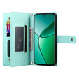 Klopové pouzdro pro Oppo Reno 13F 5G, Wallet Zipper Pocket, mincovní