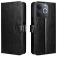 Klopové pouzdro pro Realme Note 70T 4G, Crazy Horse Wallet, černé