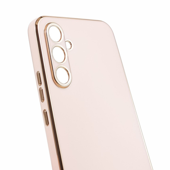 Pouzdro pro Samsung Galaxy A15, Glamour CamShield, růžová + 9H sklo