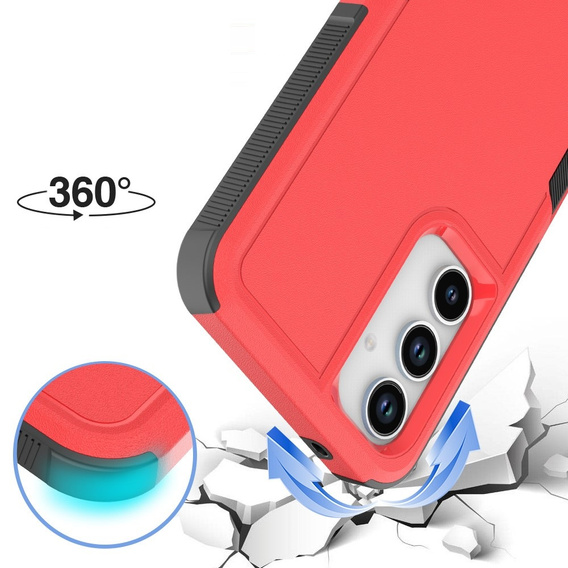 Pancéřované pouzdro pro Samsung Galaxy A55 5G, Dual Shockproof, červené
