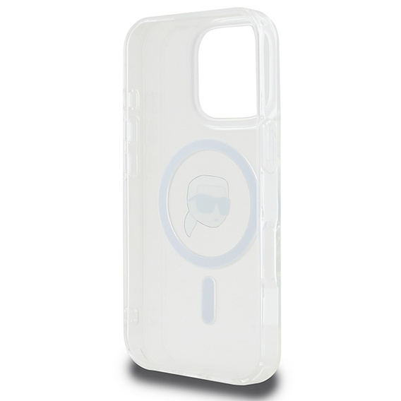 Pouzdro Karl Lagerfeld IML Metal Karl Head MagSafe pro iPhone 16 Pro Max