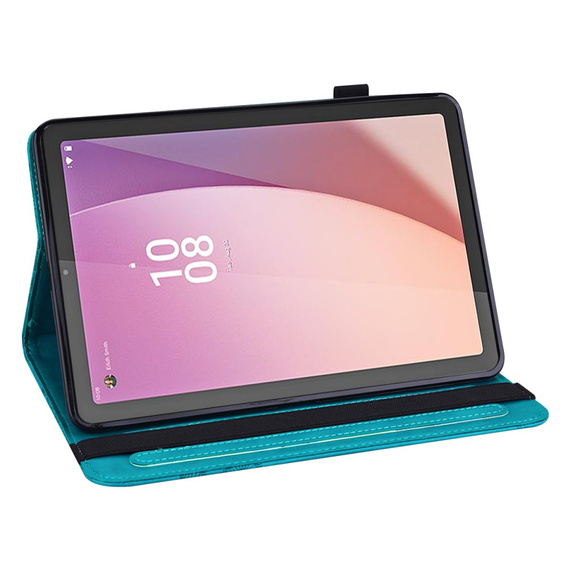 Pouzdro s klopou pro Lenovo Tab M9, flower, modré