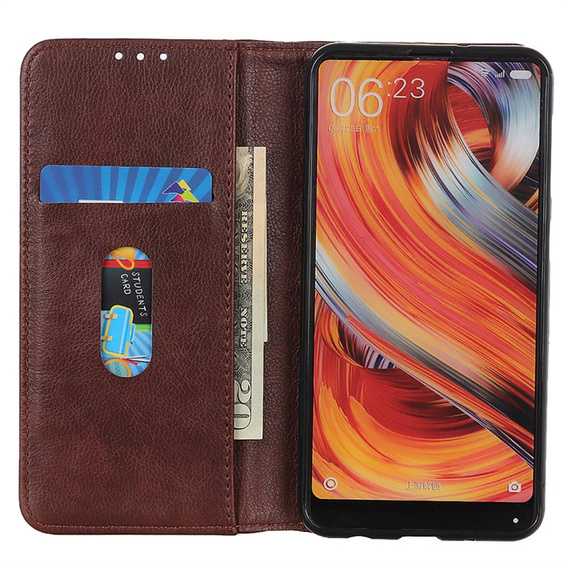 Flipové pouzdro pro Google Pixel 9A, Split Leather, hnědé