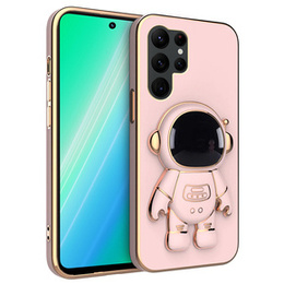 Pouzdro pro Samsung Galaxy S23 Ultra, Astronaut, růžové