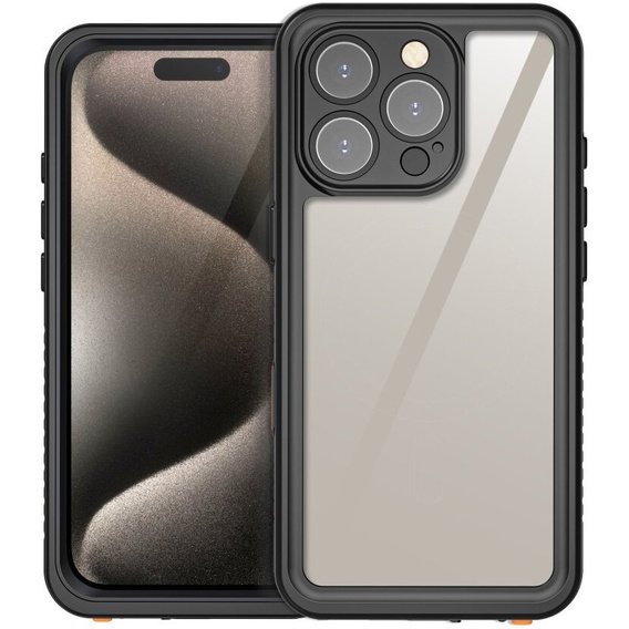Vodotěsné pouzdro IP68 pro iPhone 16 Pro Max, černé