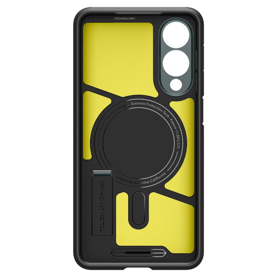 Pouzdro Spigen pro Samsung Galaxy A36 5G, Tough Armor Mag MagSafe, černé + 9H tvrzené sklo