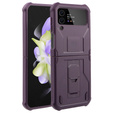 Pancéřové pouzdro pro Samsung Galaxy Z Flip 4 5G, Dexnor Clip Holder, fialové