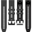 Silikonový řemínek pro Garmin Fenix 7 / Forerunner 965 / 955 / 945 / 935, šedý / černý