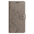 Klopové pouzdro pro Samsung Galaxy A14 4G/5G, Mandala Flower, šedé