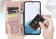 Klopové pouzdro pro Samsung Galaxy A17 5G, peněženka, Butterfly, růžově zlaté