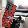 Pancéřové pouzdro pro Samsung Galaxy A36, CamShield Slide, červené + tvrzené sklo 9H