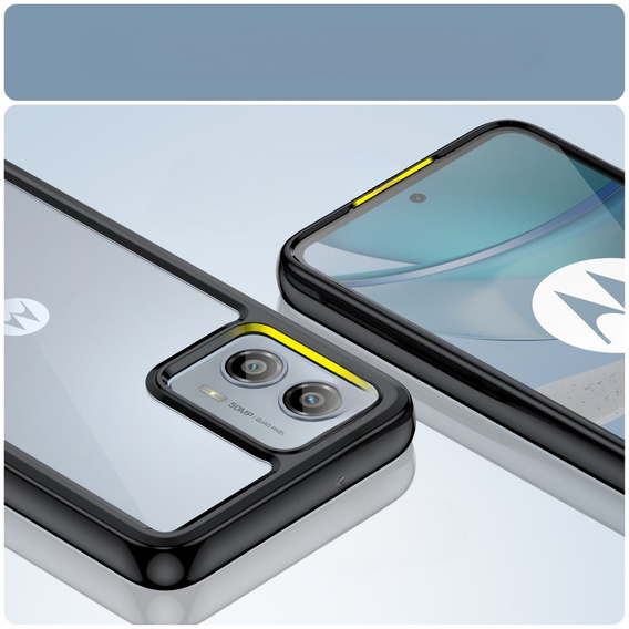 Pouzdro pro Motorola Moto G53 5G, Fusion Hybrid, transparentní / černé