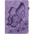 Pouzdro pro Lenovo Tab M9, Wallet Pen Slot, butterflies, hnědé
