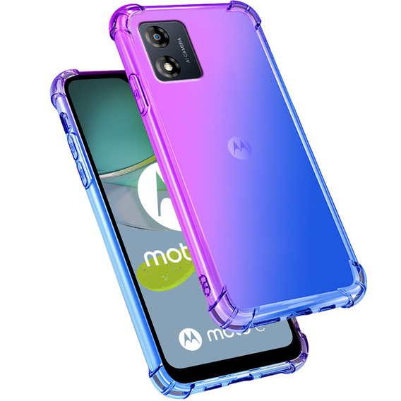 Pouzdro pro Motorola Moto E13, Gradient Dropproof, Fialová / modrá