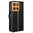 Klopové pouzdro pro Motorola Moto G15 / Motorola Moto G15 Power, Crazy Horse Wallet, černé