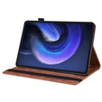 Pouzdro pro Xiaomi Pad 6, Classic, s prostorem pro stylus, hnědé