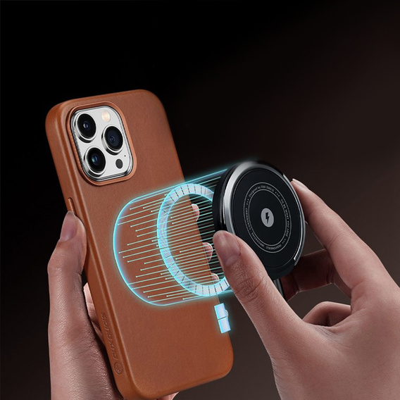 Pouzdro pro iPhone 14 Pro Max, Dux Ducis Max Naples, hnědé