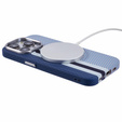 Pouzdro pro iPhone 15 Pro, Carbon Fiber MagSafe, modré