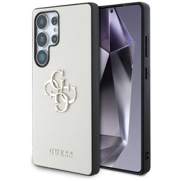 Pouzdro GUESS pro Samsung Galaxy S25 Ultra, 4G Big Metal Logo, béžové