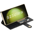 Flipové pouzdro pro Samsung Galaxy S23 Ultra, GKK Mirror Wallet, černé