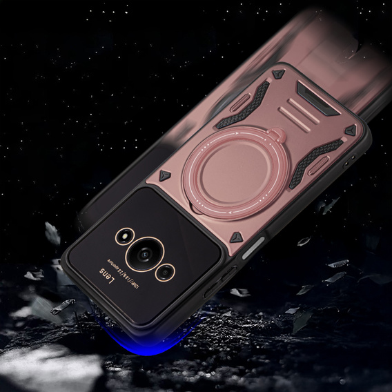 Obrněné pouzdro pro Xiaomi Redmi A3, Magnetic Ring, růžové