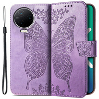 Klopové pouzdro pro Infinix Note 12 2023, Butterfly, fialové